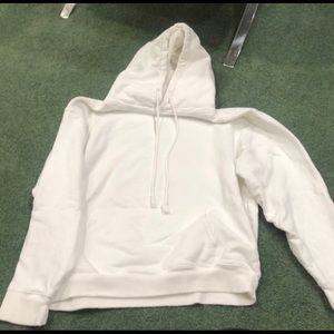Plain white hoodie